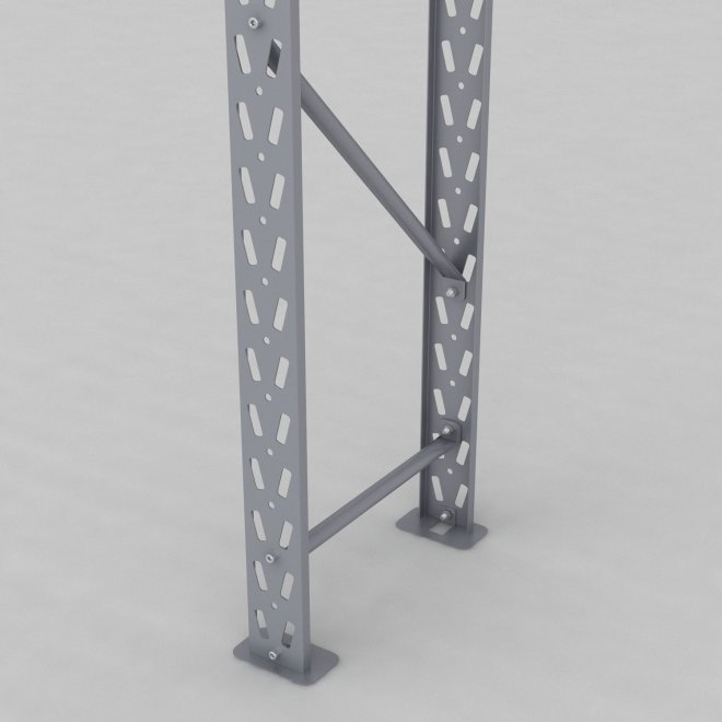 Däckställ tillbygnadsdel med 2 bärlag (8 däck)