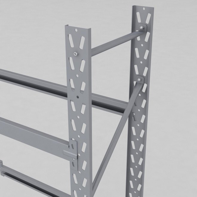 Däckställ tillbygnadsdel med 3 bärlag (12 däck)