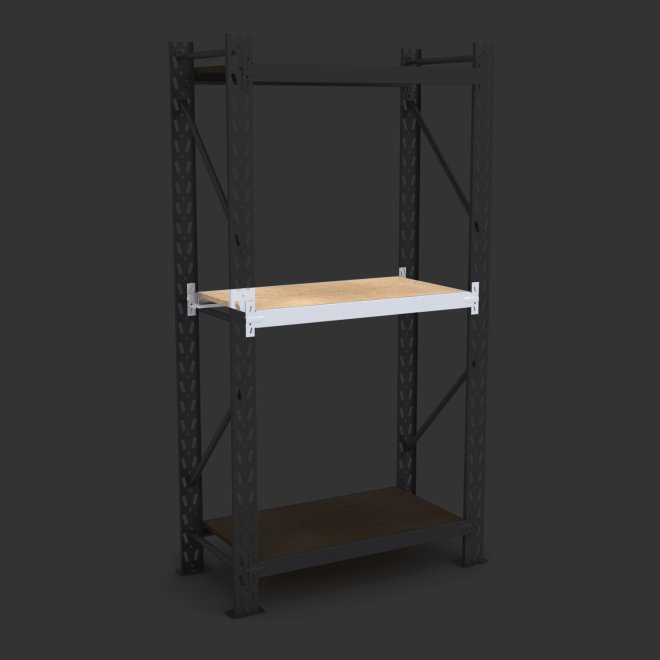 Komplet hylde til lagerreol