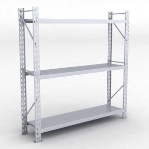 Lagerhyllor 1 fack med 3 metallhyllor