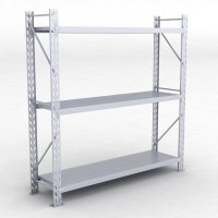 Lagerhyllor 1 fack med 3 metallhyllor