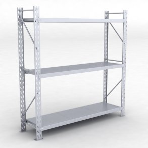 Lagerhyllor 1 fack med 3 metallhyllor