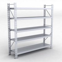 Lagerhyllor 1 fack med 5 metallhyllor