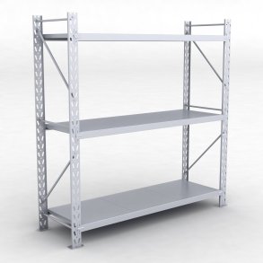 Lagerhyllor 1 fack med 3 metallhyllor