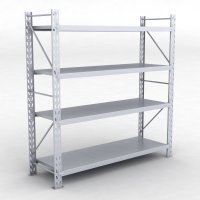 Lagerhyllor 1 fack med 4 metallhyllor
