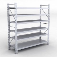 Lagerhyllor 1 fack med 6 metallhyllor