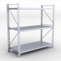 Lagerhyllor 1 fack med 3 metallhyllor