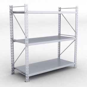 Lagerhyllor 1 fack med 3 metallhyllor