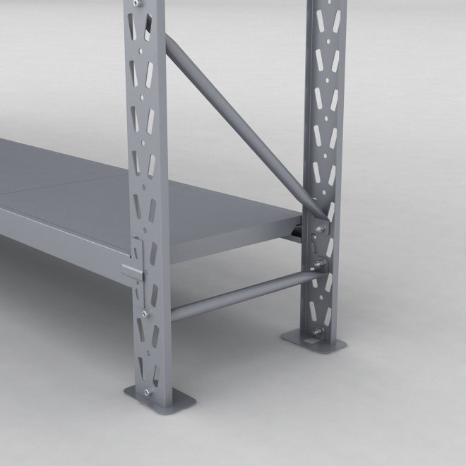 Lagerreol 2 fag med 3 hylder