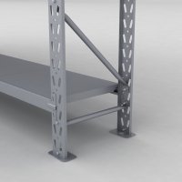 Lagerreol 2 fag med 4 hylder