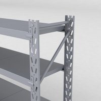 Lagerreol 2 fag med 5 hylder