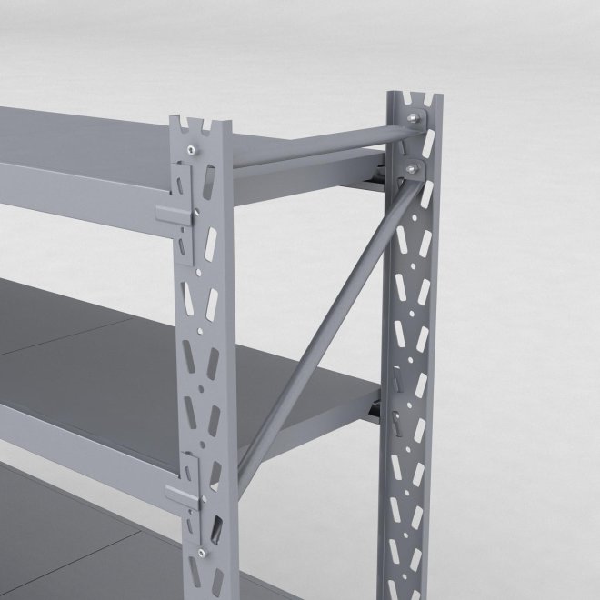 Lagerreol 2 fag med 5 hylder