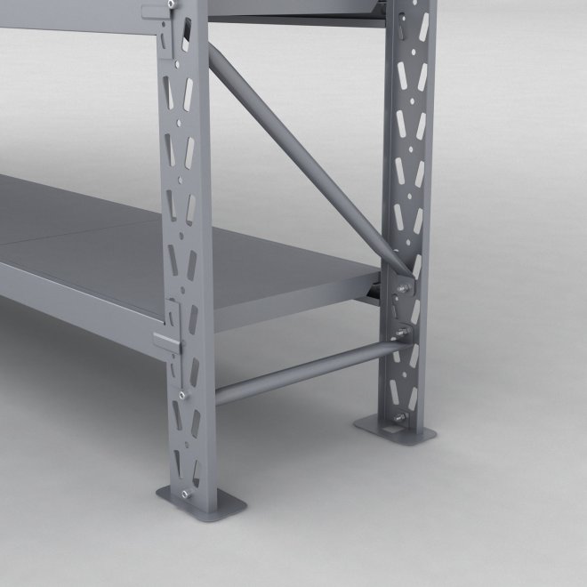 Lagerreol 2 fag med 5 hylder