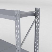 Lagerreol 2 fag med 3 hylder