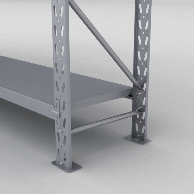 Lagerreol 2 fag med 3 hylder