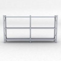 Lagerreol 2 fag med 3 hylder