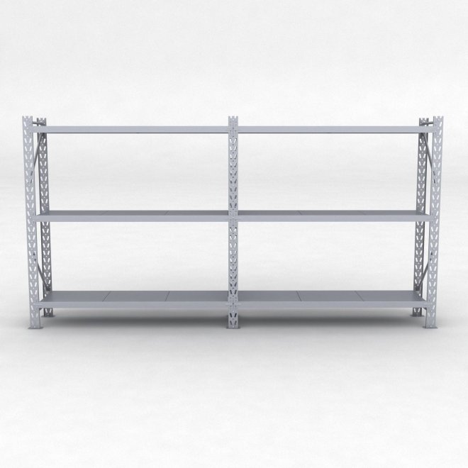 Lagerreol 2 fag med 3 hylder