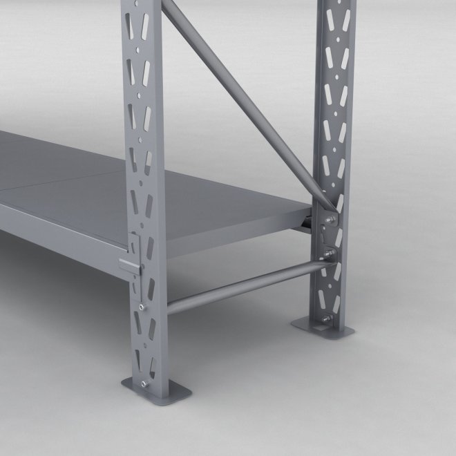 Lagerreol 2 fag med 4 hylder