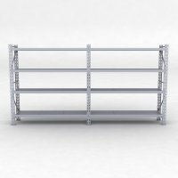 Lagerreol 2 fag med 4 hylder