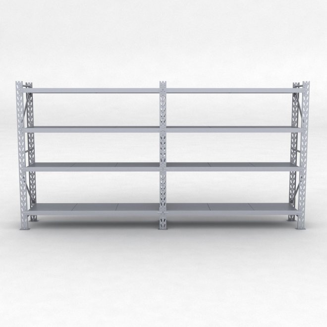 Lagerreol 2 fag med 4 hylder