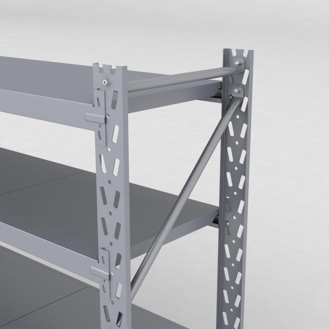 Lagerreol 2 fag med 5 hylder