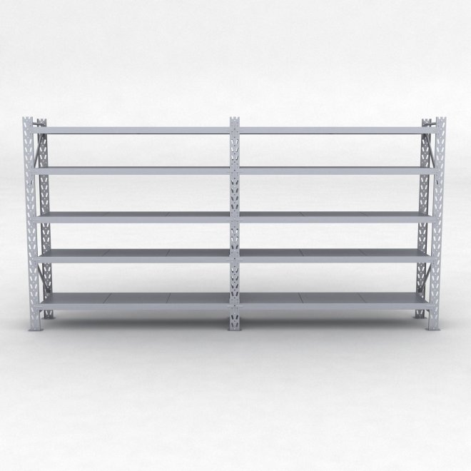 Lagerreol 2 fag med 5 hylder