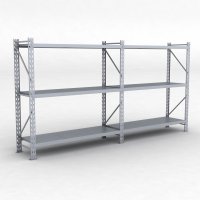 Lagerreol 2 fag med 3 hylder