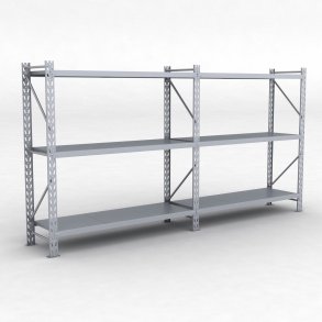 Lagerreol 2 fag med 3 hylder