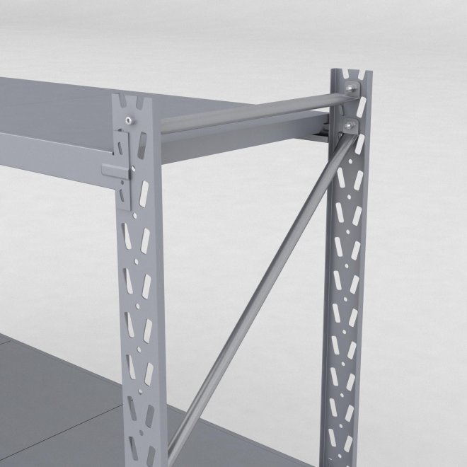 Lagerreol 2 fag med 3 hylder