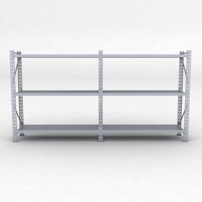 Lagerreol 2 fag med 3 hylder