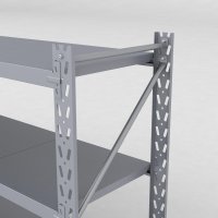 Lagerreol 2 fag med 4 hylder