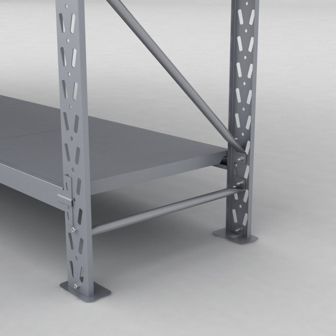 Lagerreol 2 fag med 4 hylder