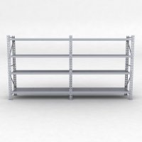 Lagerreol 2 fag med 4 hylder