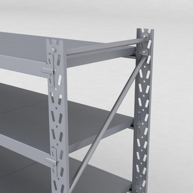 Lagerreol 2 fag med 5 hylder