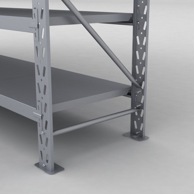 Lagerreol 2 fag med 6 hylder