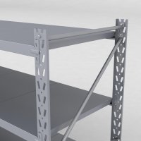 Lagerreol 2 fag med 4 hylder