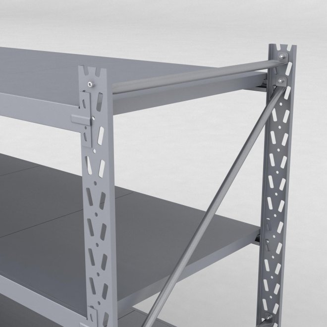 Lagerreol 2 fag med 4 hylder