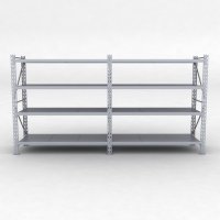 Lagerreol 2 fag med 4 hylder