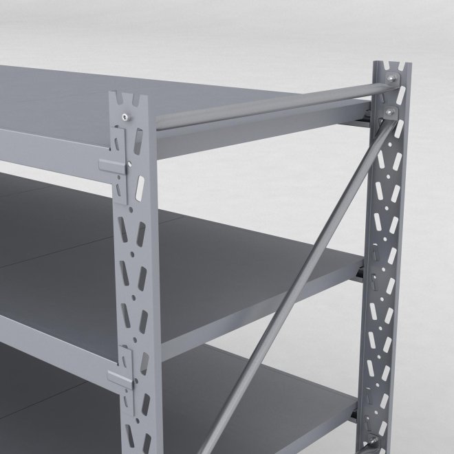 Lagerreol 2 fag med 5 hylder