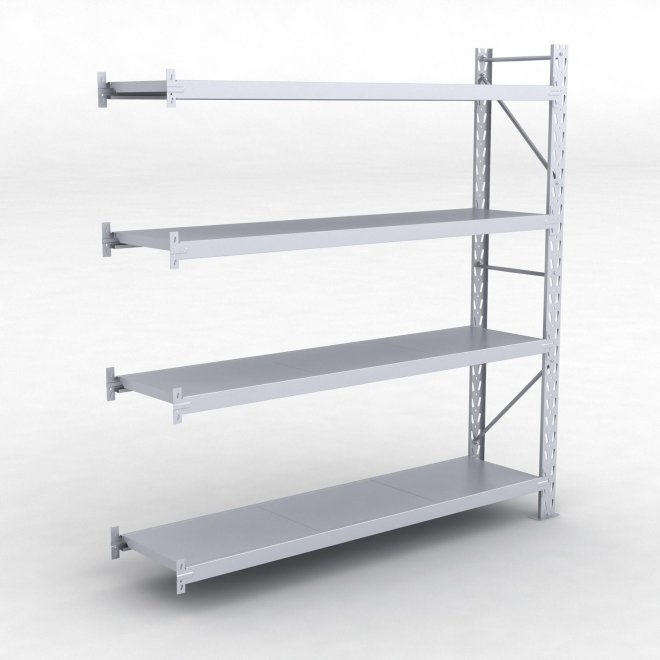 Frlngningsfack Combi 75 med 4 metallhyllor