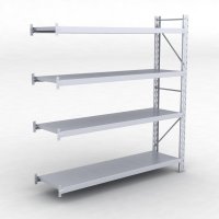 Frlngningsfack Combi 75 med 4 metallhyllor