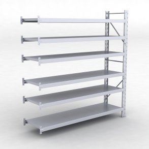 Frlngningsfack Combi 75 med 6 metallhyllor