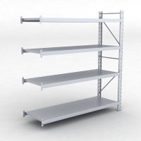 Frlngningsfack Combi 75 med 4 metallhyllor