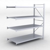 Frlngningsfack Combi 75 med 4 metallhyllor