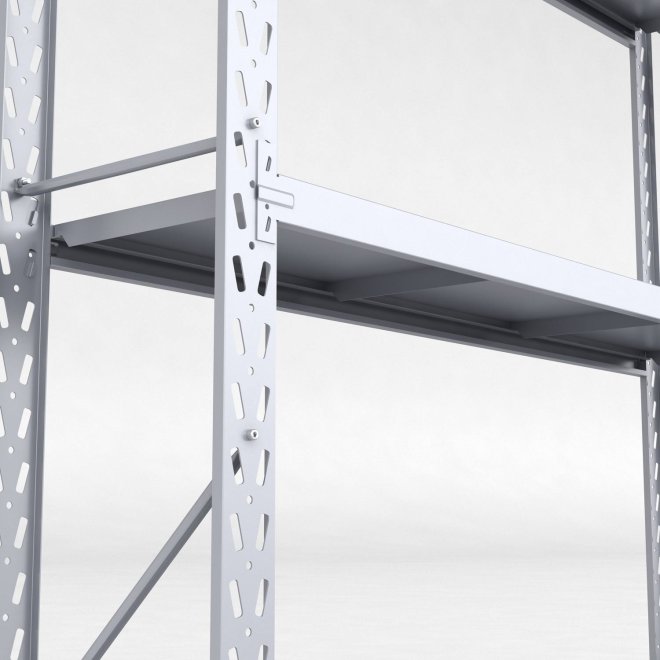 Lagerhyllor 1 fack med 6 metallhyllor