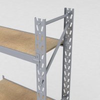 Lagerhylla H: 200 D: 45 cm 3 hyllplan