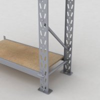 Lagerhylla H: 200 D: 45 cm 3 hyllplan