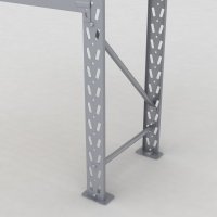 Lagerhylla H: 200 D: 50 cm 2 hyllplan