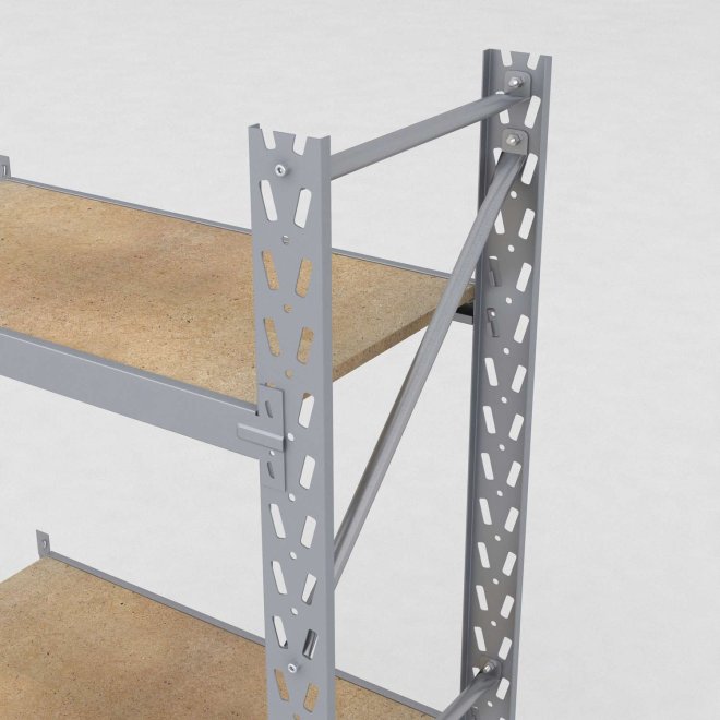 Lagerhylla H: 200 D: 50 cm 3 hyllplan