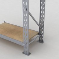 Lagerhylla H: 200 D: 50 cm 3 hyllplan